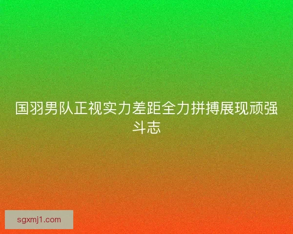 国羽男队正视实力差距全力拼搏展现顽强斗志